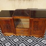 Walnut sideboard with moustache legs