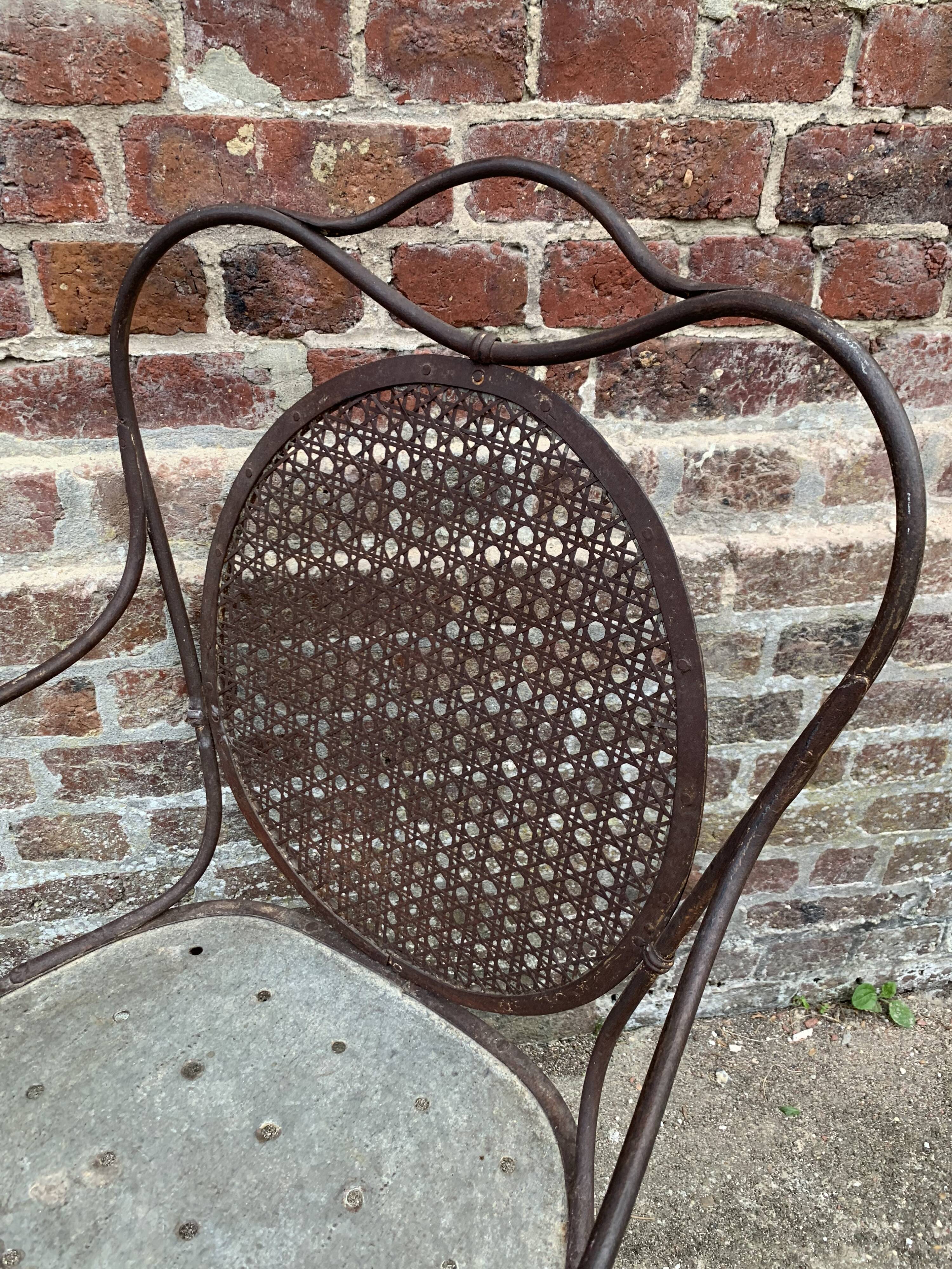 Ancient garden chair Napoleon III circa 1880