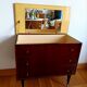 Vintage 1950s lacquered wooden dressing table