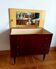Vintage 1950s lacquered wooden dressing table