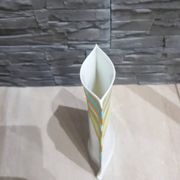 Vase parchment, white porcelain decorated, designed by J. van Loon, Rosenthal, Germany, 1980s.