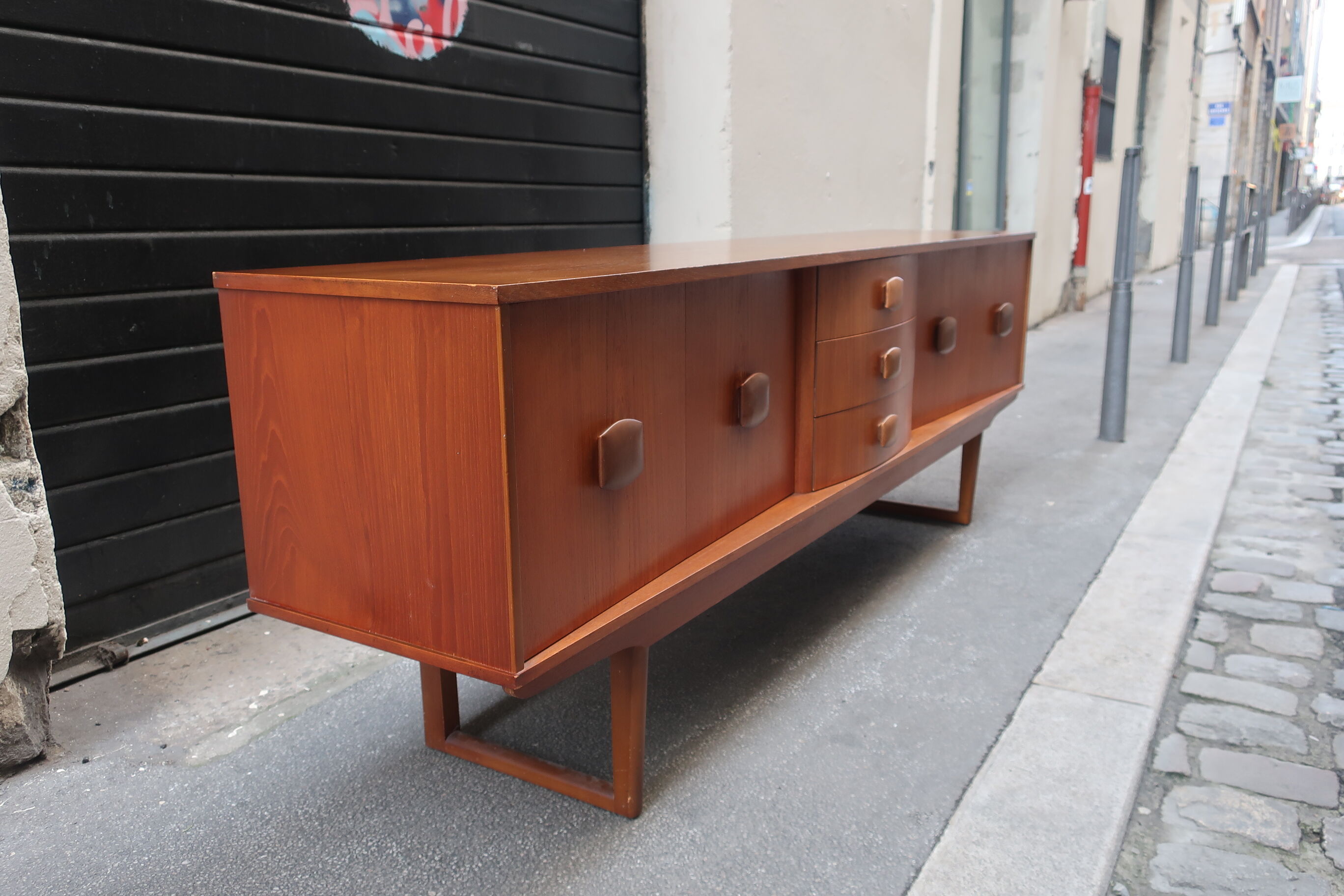 Row of the 1960s teak