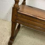 Antique wooden bench with pinned construction