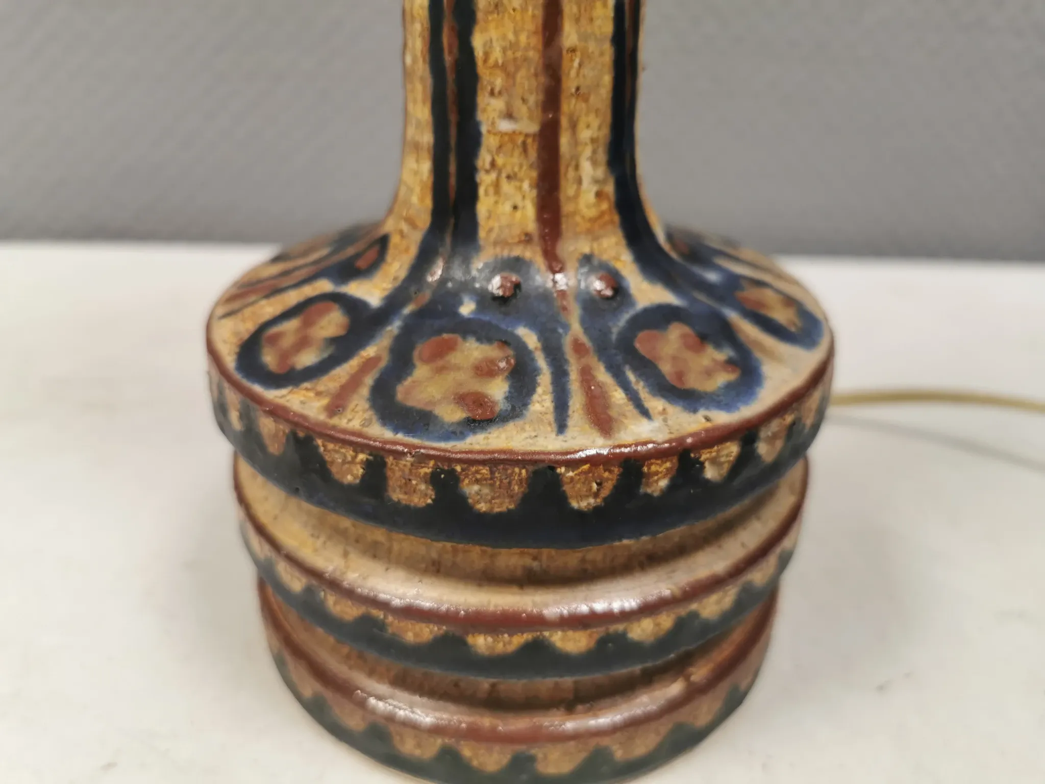 Ceramic table lamp from the 1970s–80s, by Jette Hellerøe for Axella Denmark