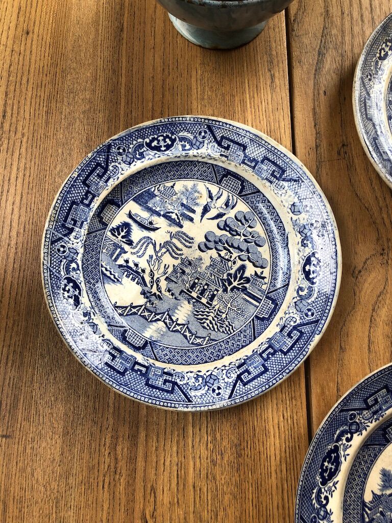 Set assiettes « chinoiserie » anglaises Adams & Sons