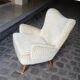 Organic wingback chairs in the 50-60s vintage armchair