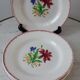 Set of 6 flat plates Digoin Sarreguemines years 30-40