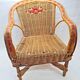 Old armchair child osier rattan 60s vintage decoration collection