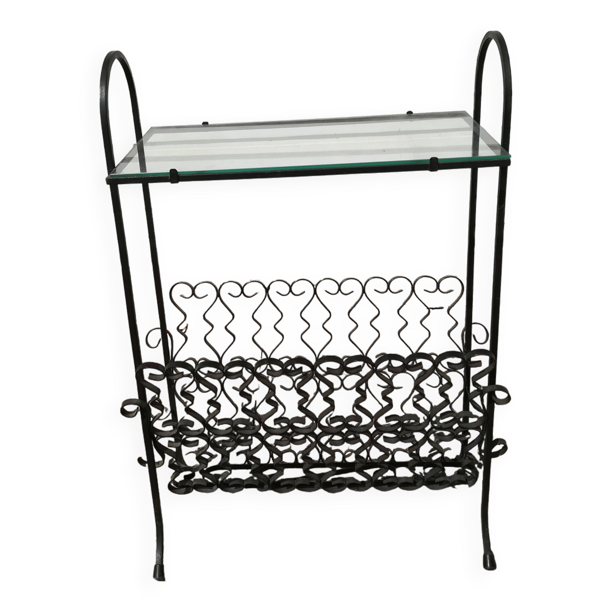Wrought iron magazine rack