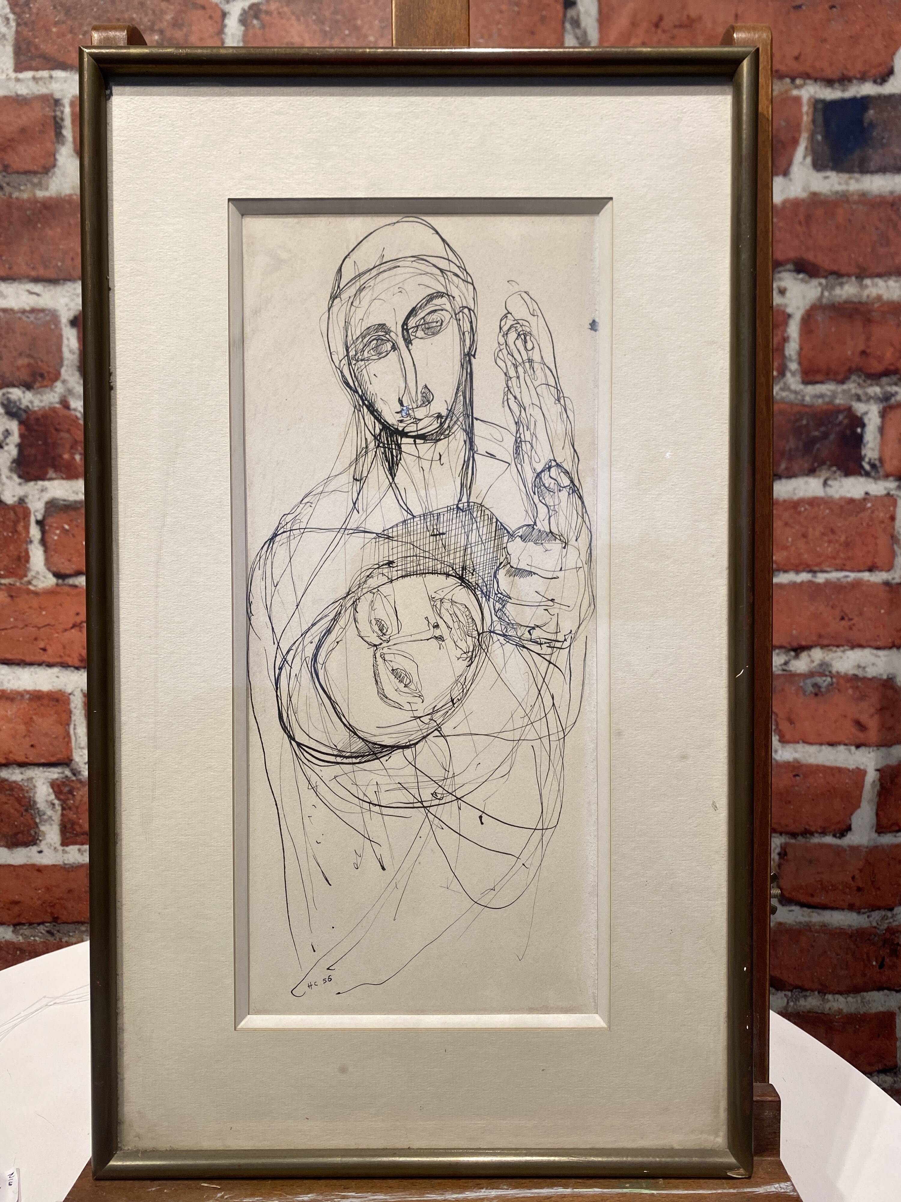 Framed drawing.