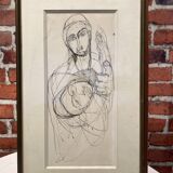 Framed drawing.