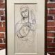 Framed drawing.