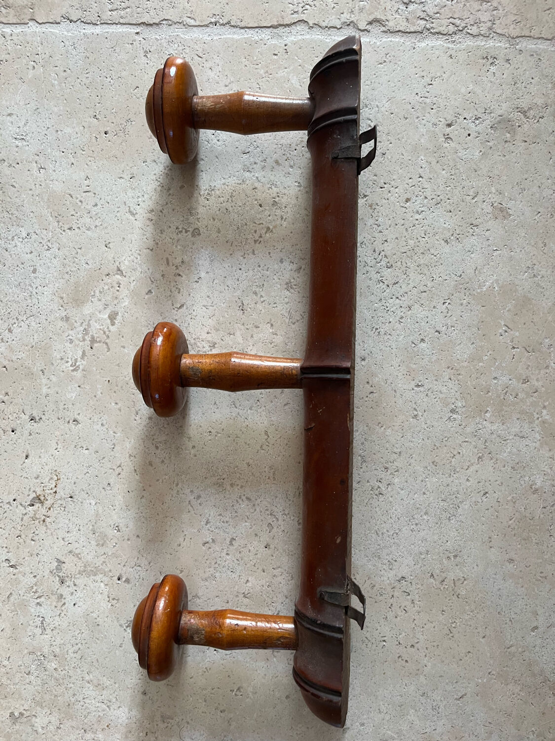 Coat rack hook wood