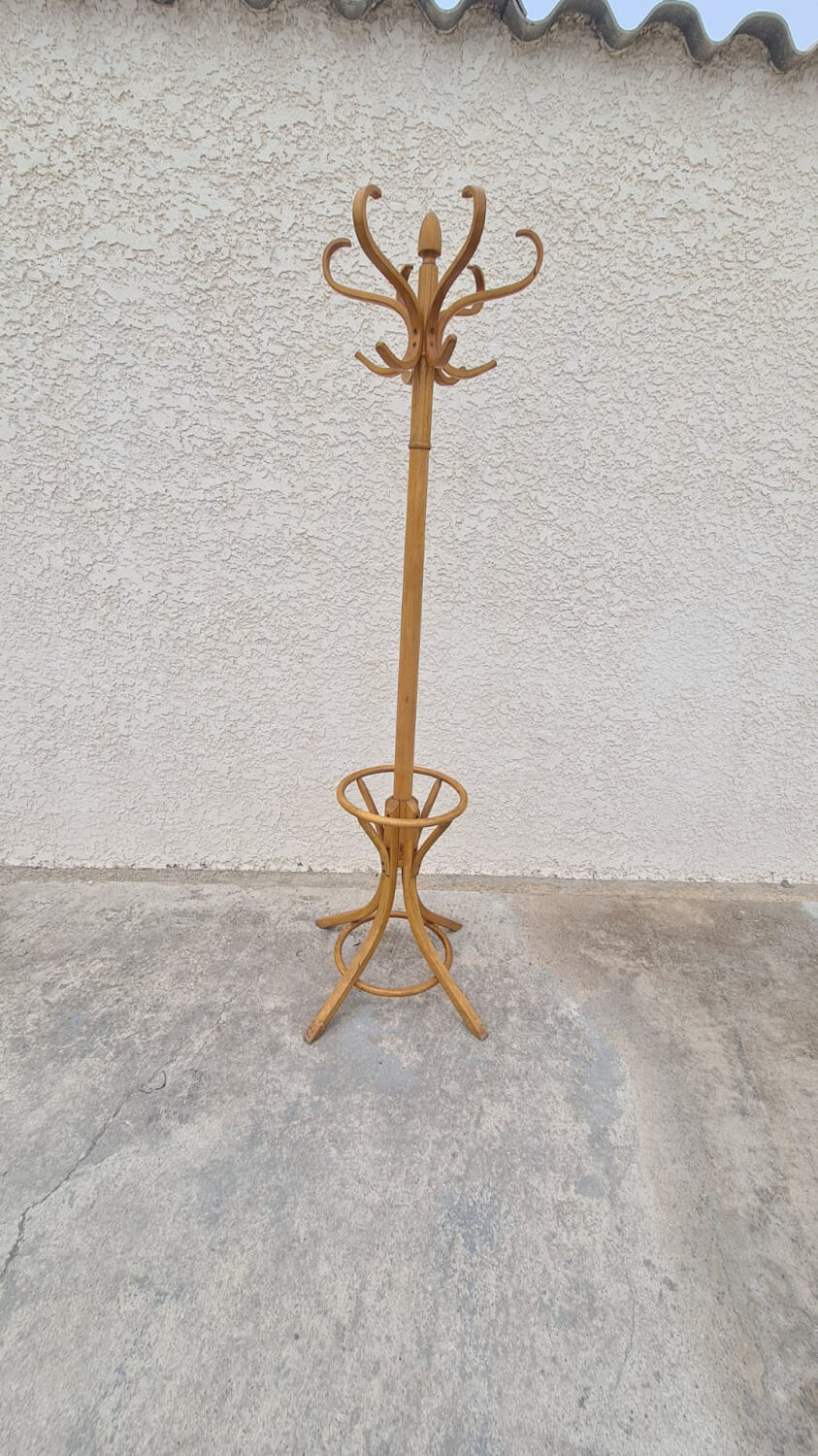 Parrot coat rack / Baumann wooden umbrella door