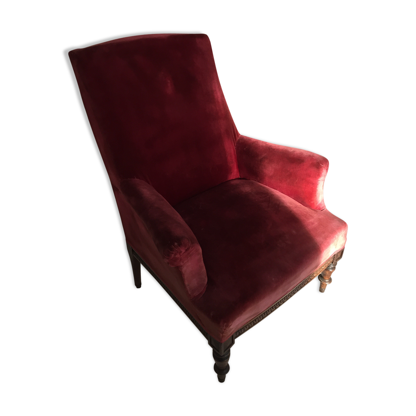 Velvet armchair