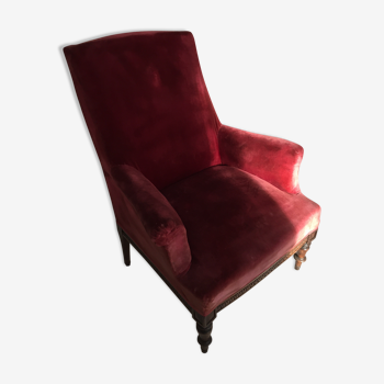 Velvet armchair