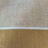 Vintage tablecloth and 8 napkins – caramel and golden mustard tones