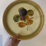 Gien France Cheese Board Orange Green Flower