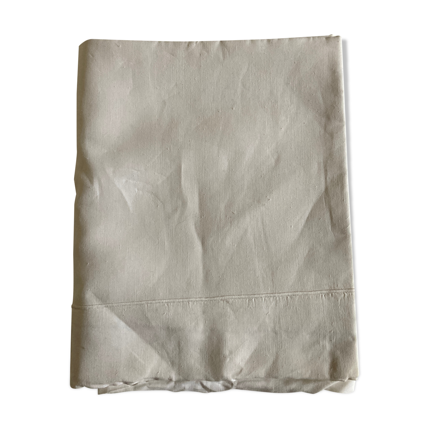 Reserve sheet in linen canvas 1960 embroidered bumblebee Blue Flower