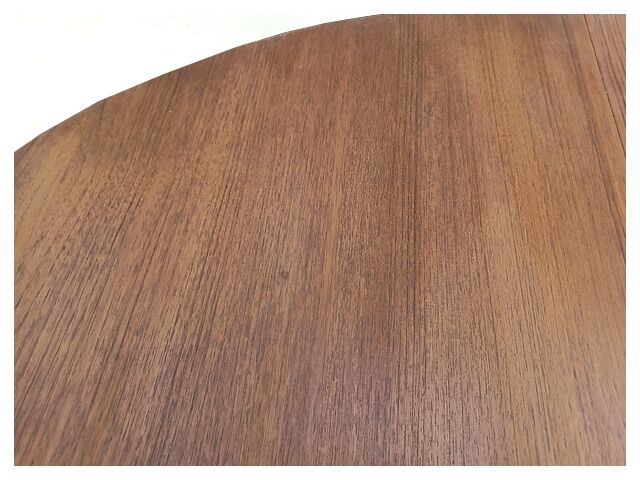 Vintage Scandinavian teak dining round table 60s