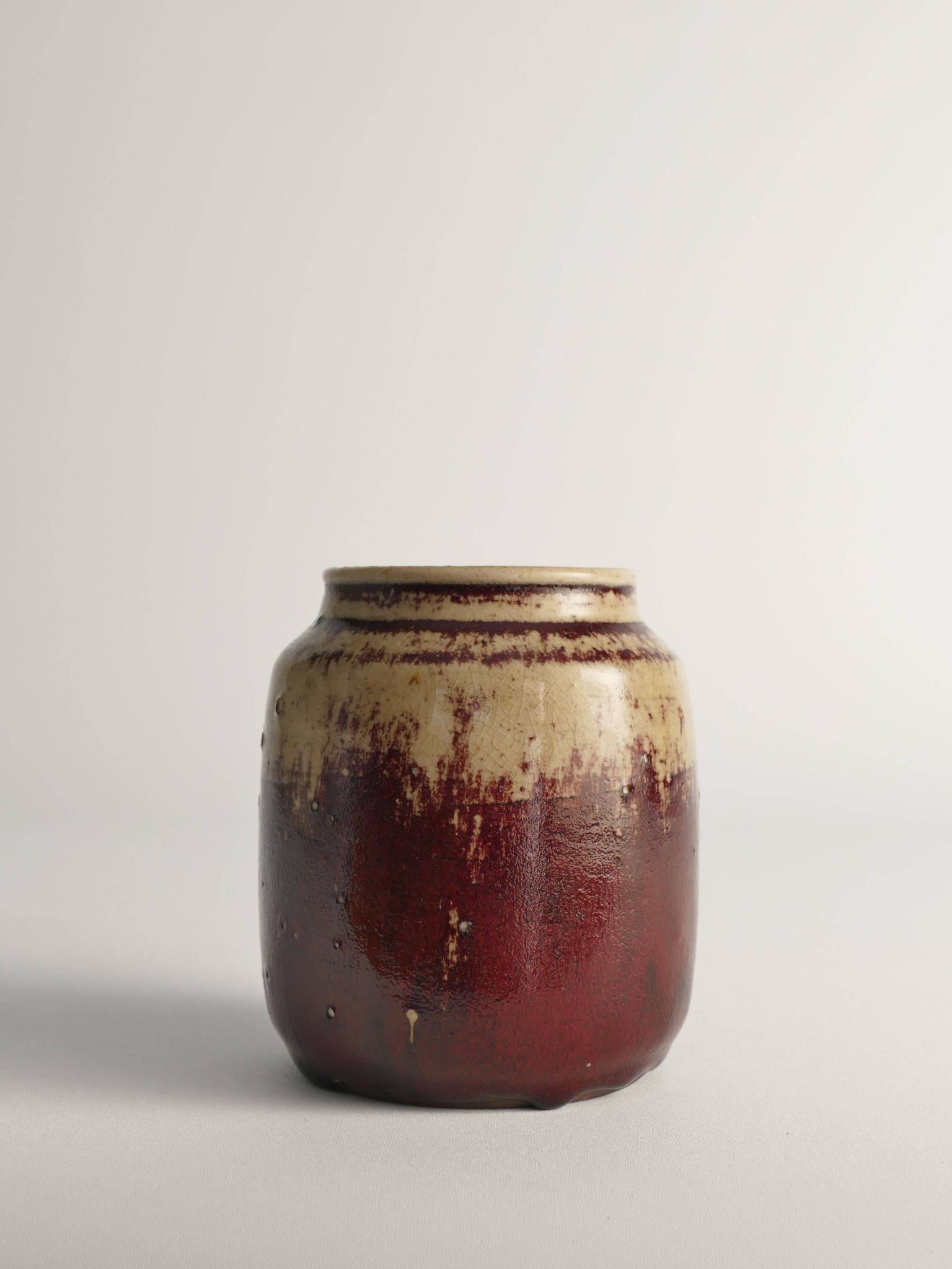 Unique Oxblood Glazed Stoneware Pieces, By Henning Nilsson, Set of 3