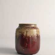 Unique Oxblood Glazed Stoneware Pieces, By Henning Nilsson, Set of 3