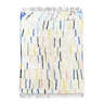 Tapis blanc abstrait en laine fait main, 180x280 cm
