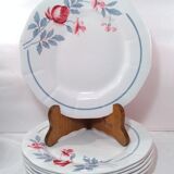 6 flat plates on St Amand earthenware