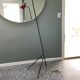 Vintage Grashopper Lamp with Burgundy Lamp shade