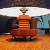 Vintage 50s lamp in varnished wood