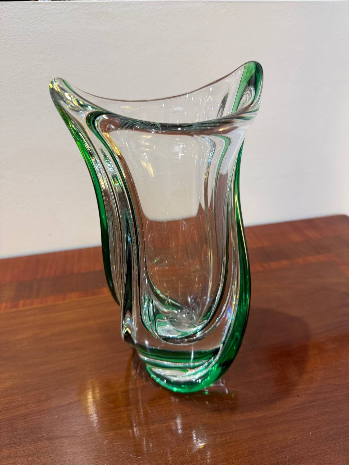 Twisted crystal vase Saint Louis