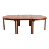Restored teak dining table, set of 3 (mk9978)