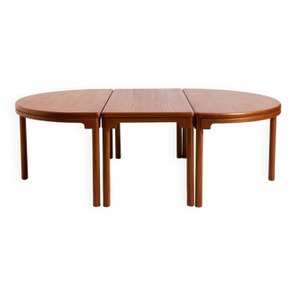 Restored teak dining table, set of 3 (mk9978)
