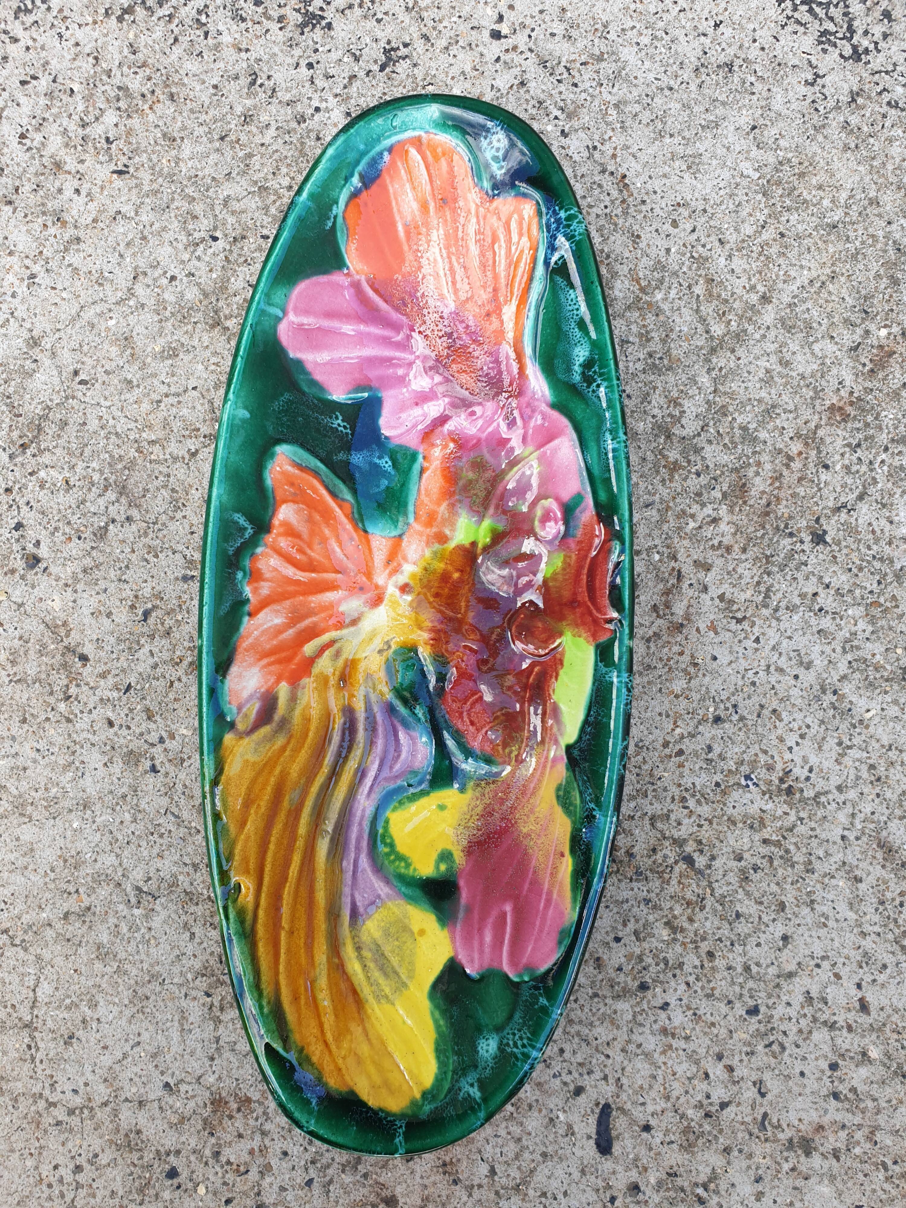 Ceramic dish Vallauris 1960s, fish