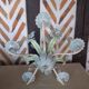 Polychrome metal flower chandelier