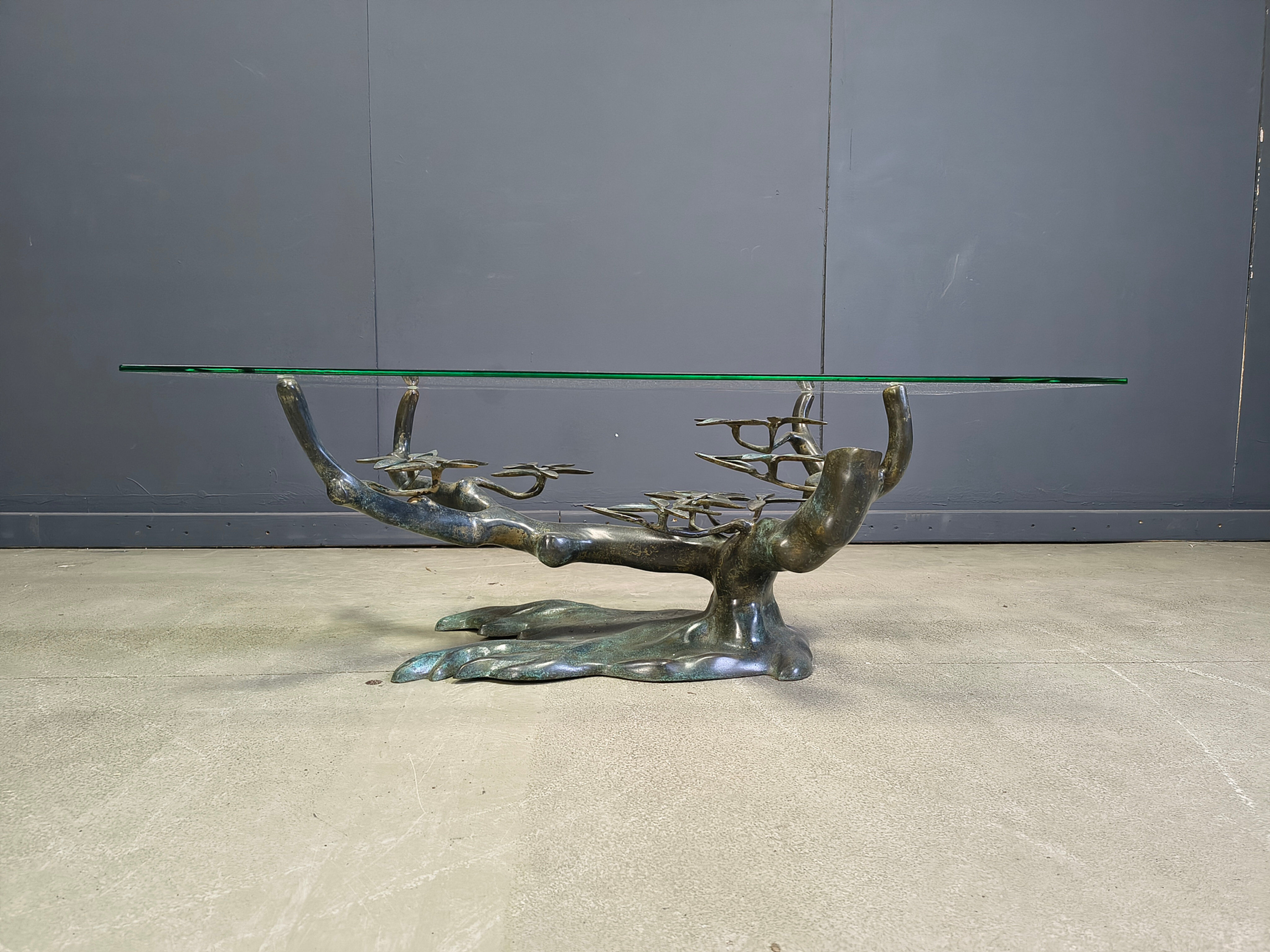 Vintage bonsai coffee table by Willy Daro, 1970s