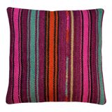 Vintage turkish kilim cushion cover , 40 x 40