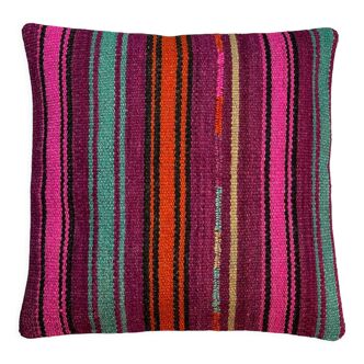 Housse de coussin kilim turc vintage, 40 x 40