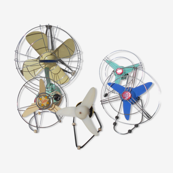 Set of 5 fans Italy 1960 s