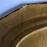 Glazed earthenware country dish with fluting, Provence 1950.