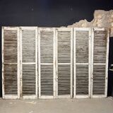 Shutter set in patinated old oak