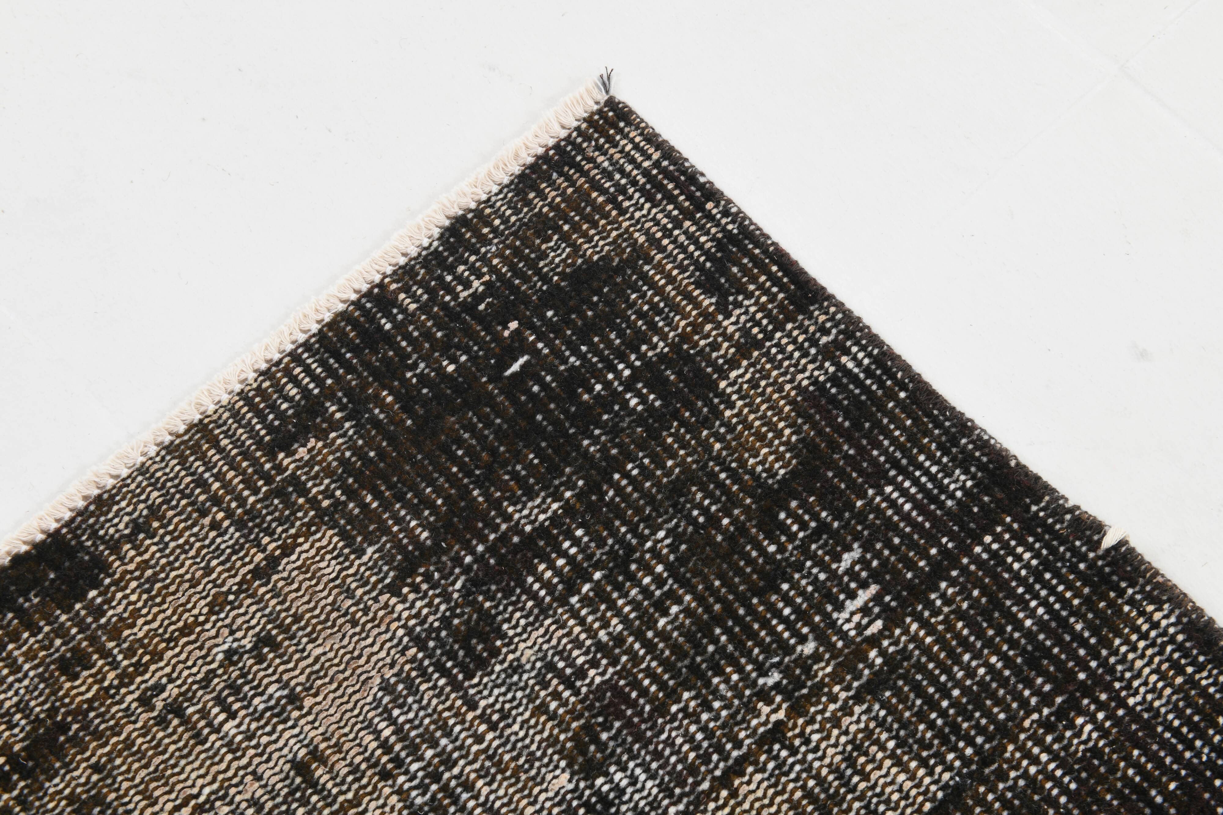 5x9 handmade  brown vintage rug 149x269cm