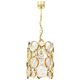 Small Palwa pendant, gilded brass and crystal glass, Germany, 1970s.