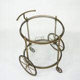 Vintage Brass Bar Cart by Cesare Lacca, Italy, 1950s.