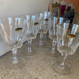6 verres à vin Cristal d’Arques
