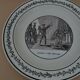Earthenware plate Montereau 1825 hollow mark Mau N°8 François 1st knight