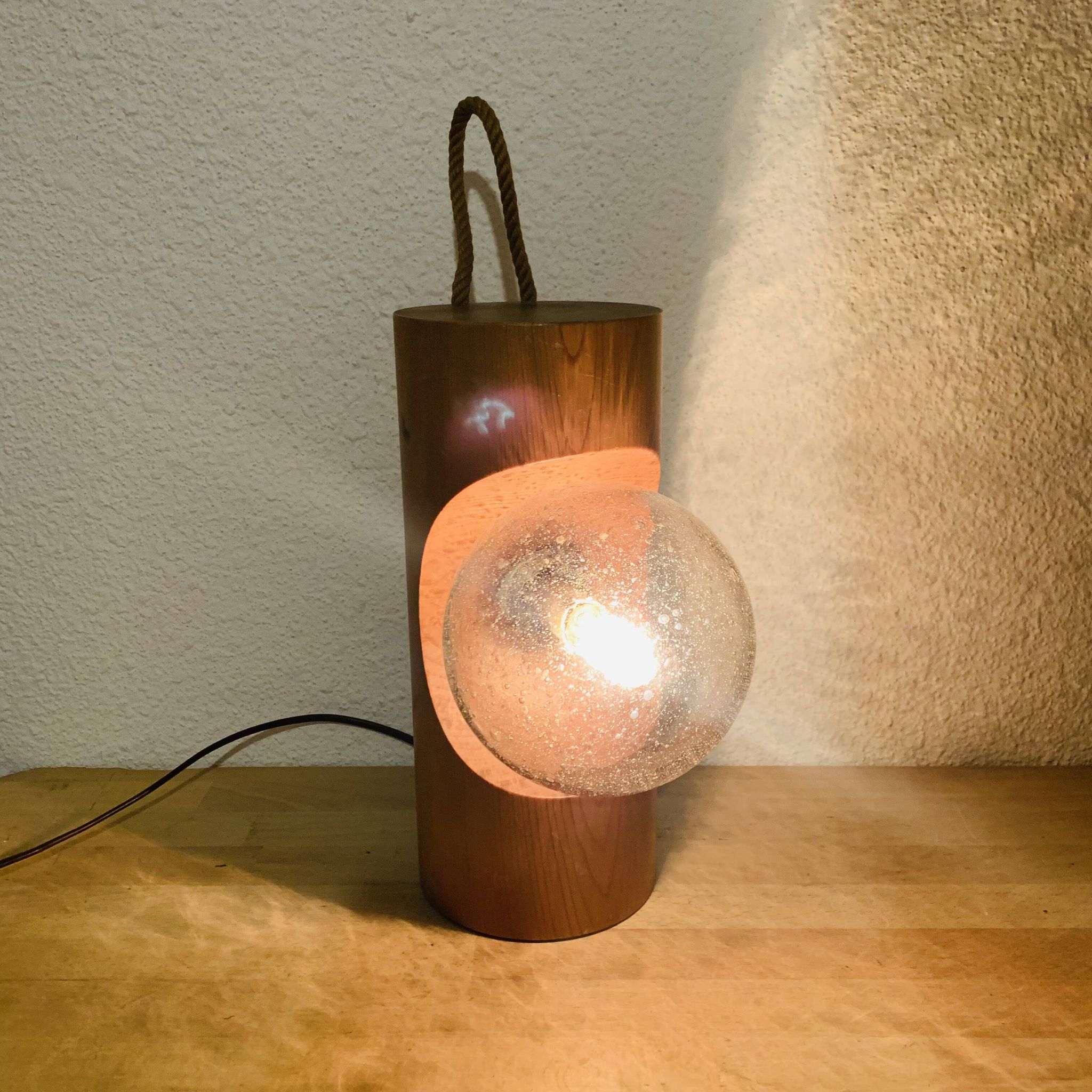 Lampe brutaliste Temde Leuchten années 70