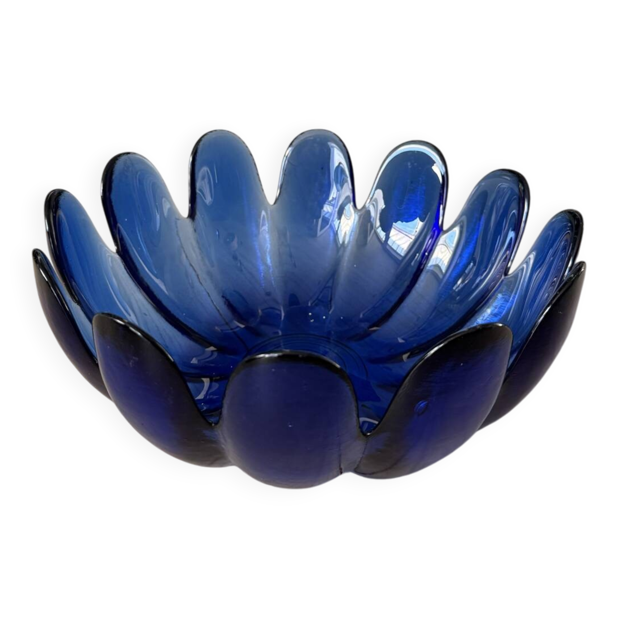 Vintage blown glass fruit bowl