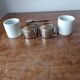 Vintage espresso cups. Porcelain and removable metal stand.