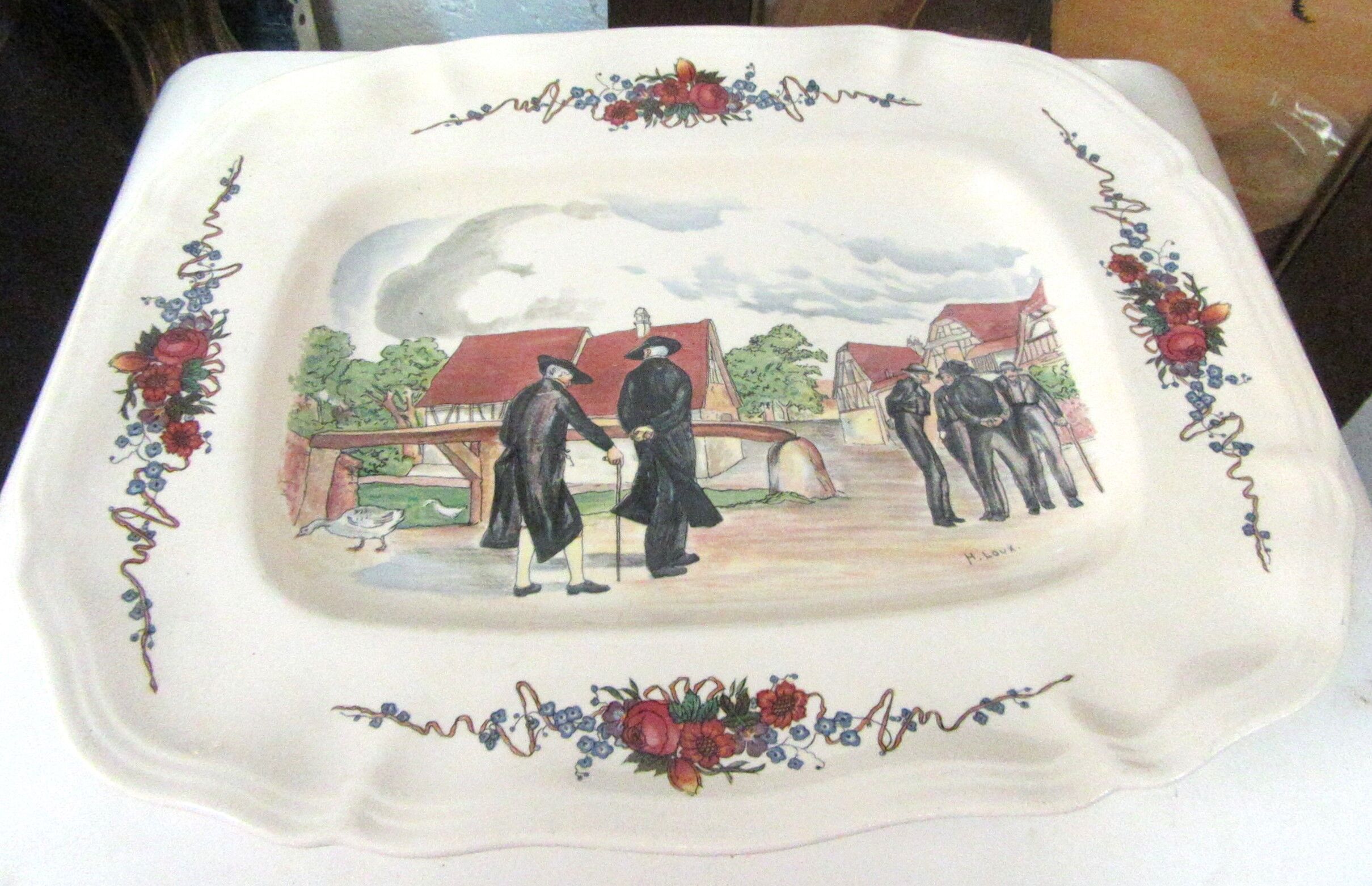 Serving dish sarreguemines- obernai